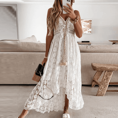 Avelena Boho-Maxi-Kleid aus Spitze