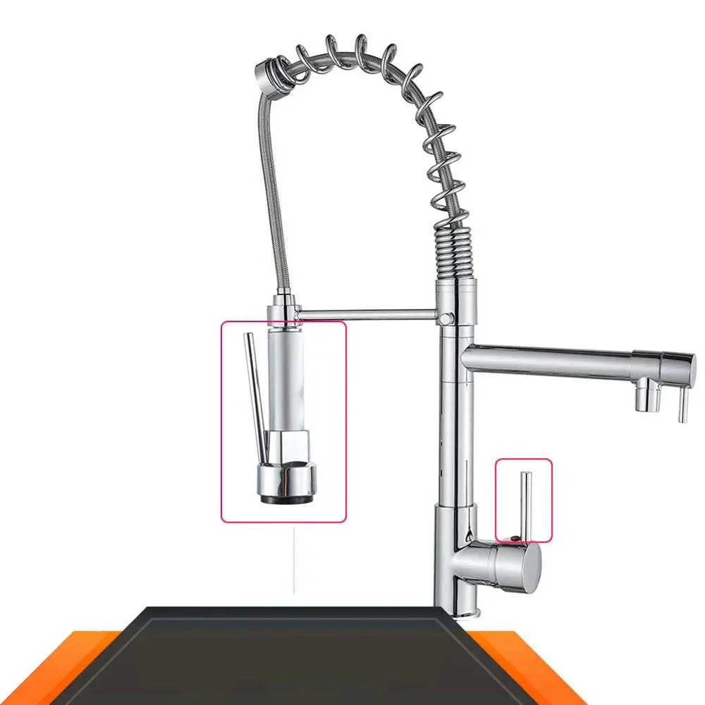 Avelena | Streamflex Ausziehbarer Küchenarmatur mit Dualauslass