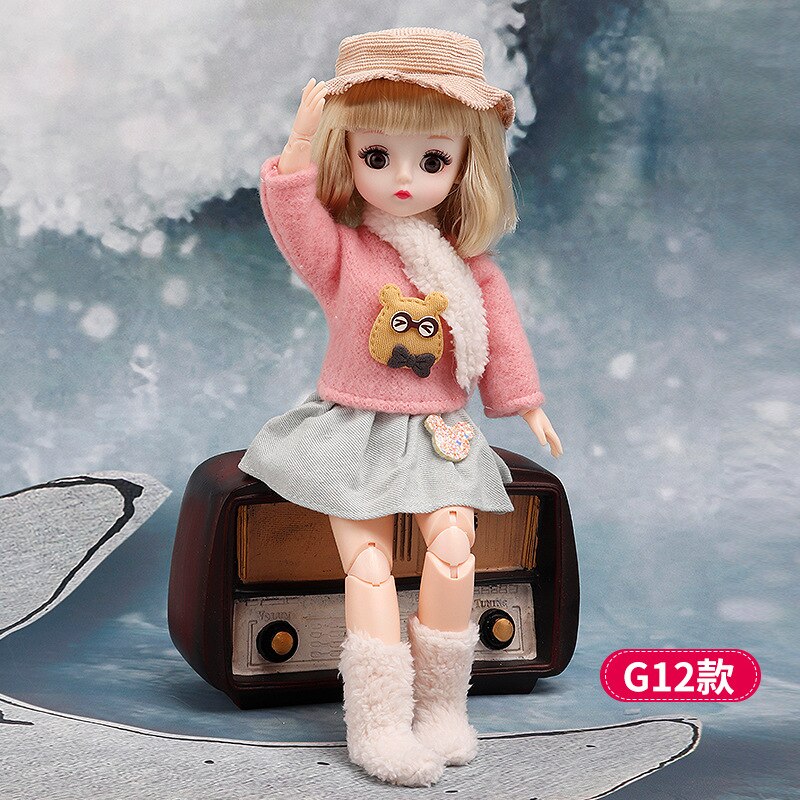 Avelena | Charmante 30Cm Bjd Puppe Winterkleid Set