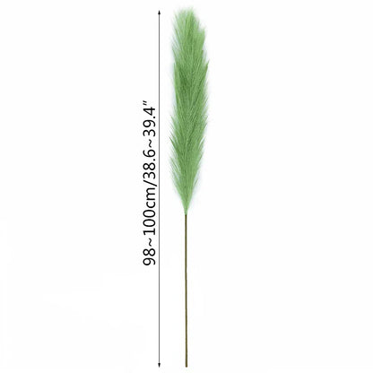 Avelena | 5 Stück 100 cm Künstliches Pampasgras Trockenrohr Blumenstrauß Hochzeitsfeier Dekoration Zuhause Raum DIY Künstliche Pflanzen Dekorationsbedarf