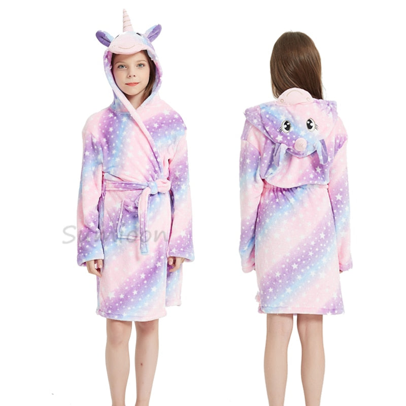 Avelena | Kinder Einhorn Bademantel