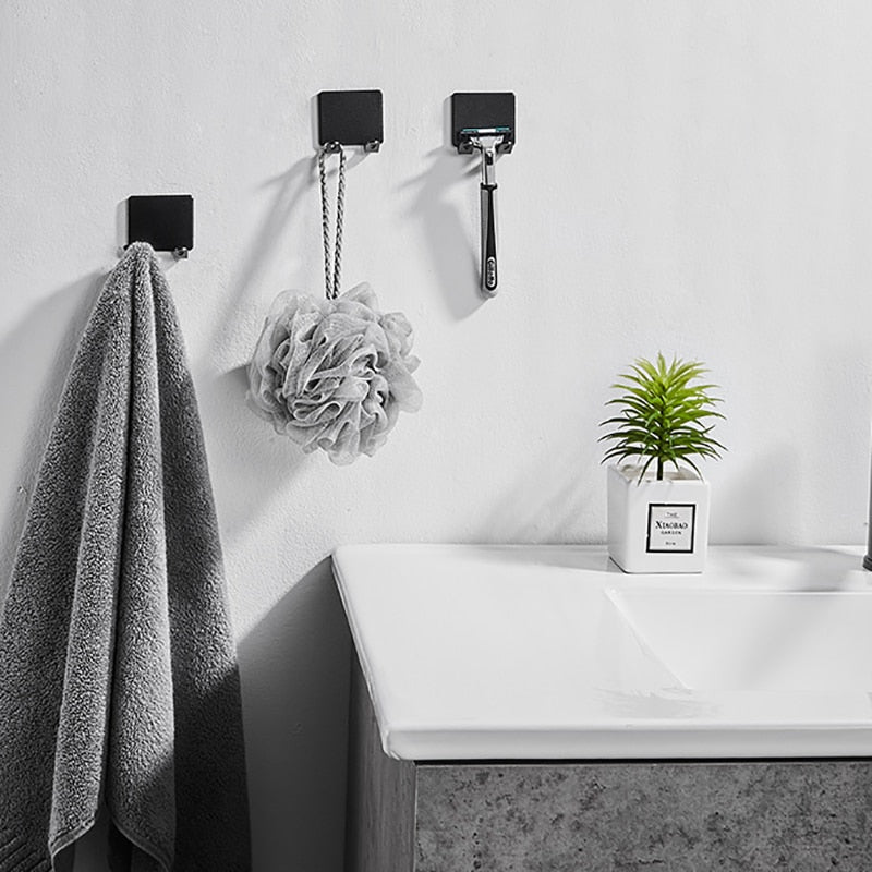 Avelena | Punchfreie Rasierhalter Aufbewahrungshaken (1/2/3 Stück) - Wandmontierter Männer Rasierer Regal für das Badezimmer