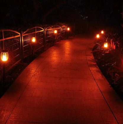 Avelena | Solar Flame Lights Blinkende Led Wasserdichte Außenweglichter