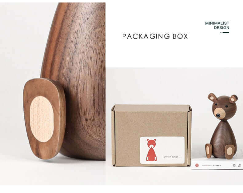 Avelena | Dänische Holzbraune Bärenfamilie Ornamente