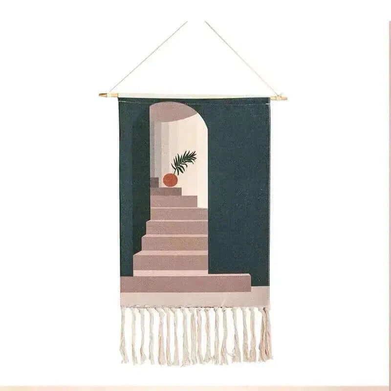 Avelena | Macrame Hängender Baumwollteppich