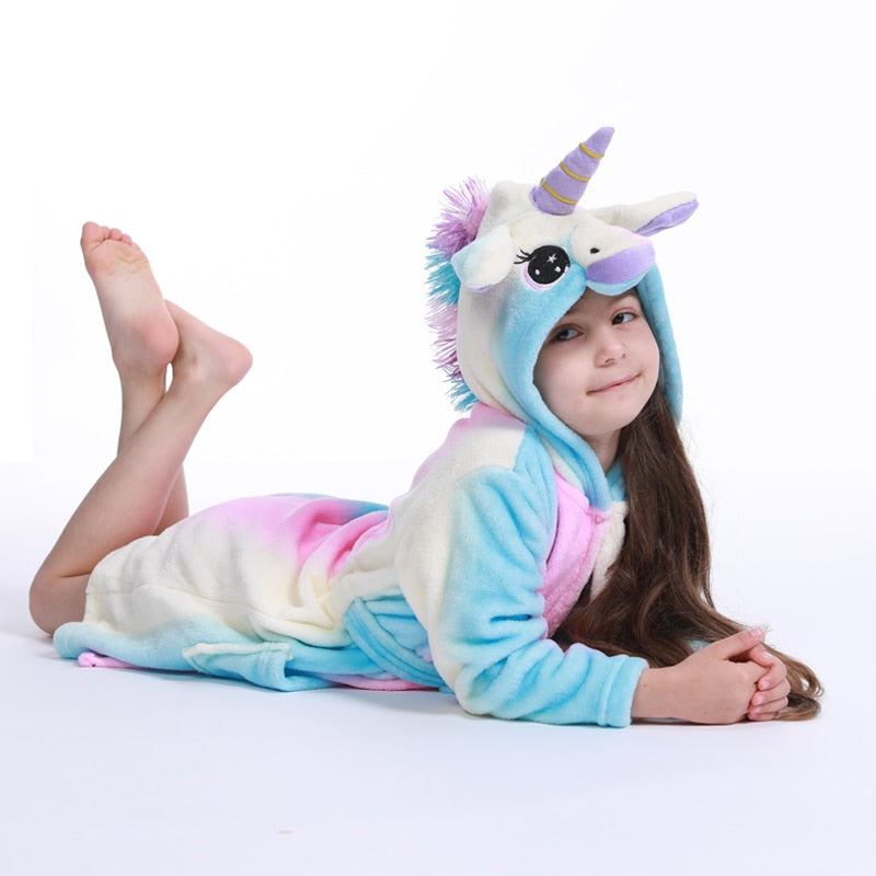 Avelena | Kinder Einhorn Bademantel