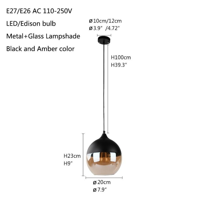 Avelena | Nordische Glas Pendelleuchte