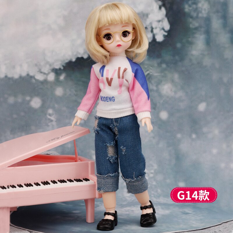 Avelena | Charmante 30Cm Bjd Puppe Winterkleid Set