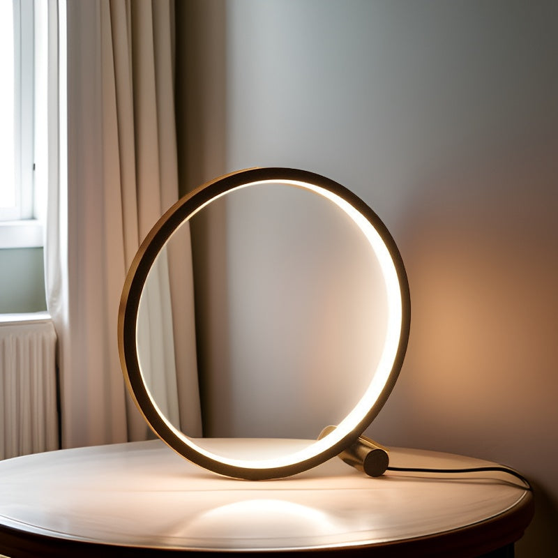 Avelena | Halo Glo Lampe – minimalistische dimmbare runde LED-Tischlampe