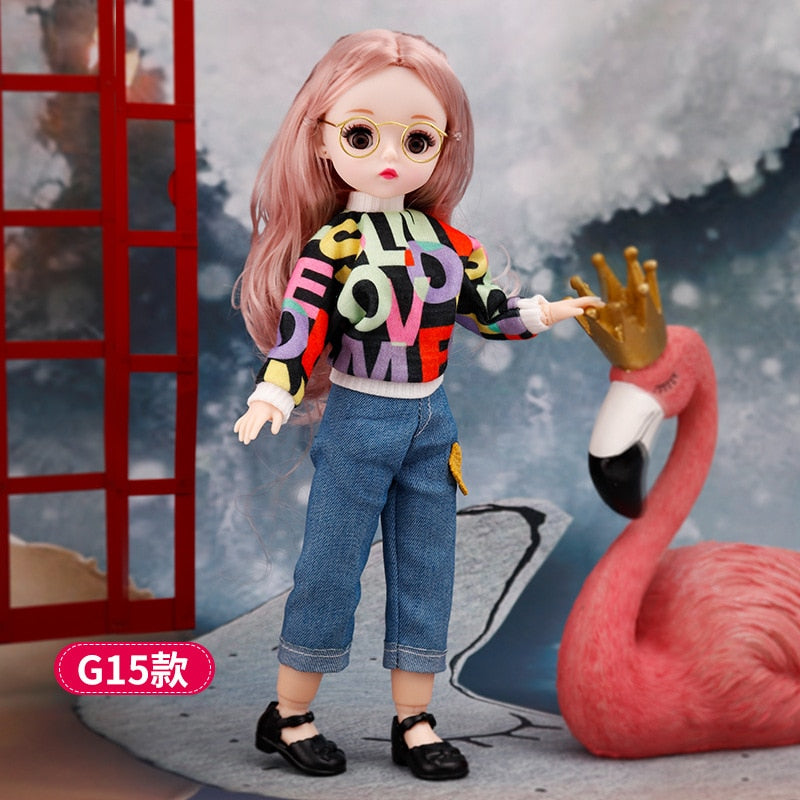 Avelena | Charmante 30Cm Bjd Puppe Winterkleid Set