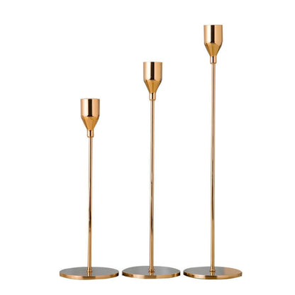Avelena | 3er Set Metall Kerzenständer