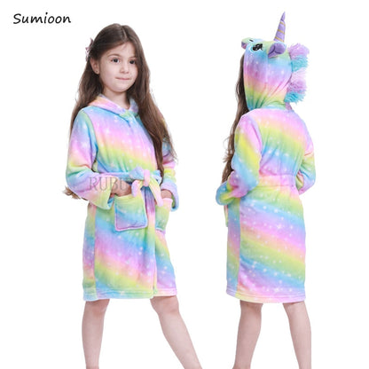 Avelena | Kinder Einhorn Bademantel