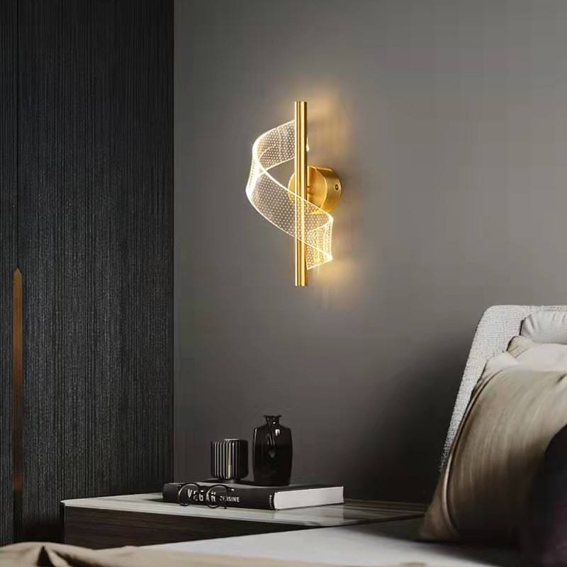 Avelena | Luxus Glas Wandlampe mit Kerzenhalter