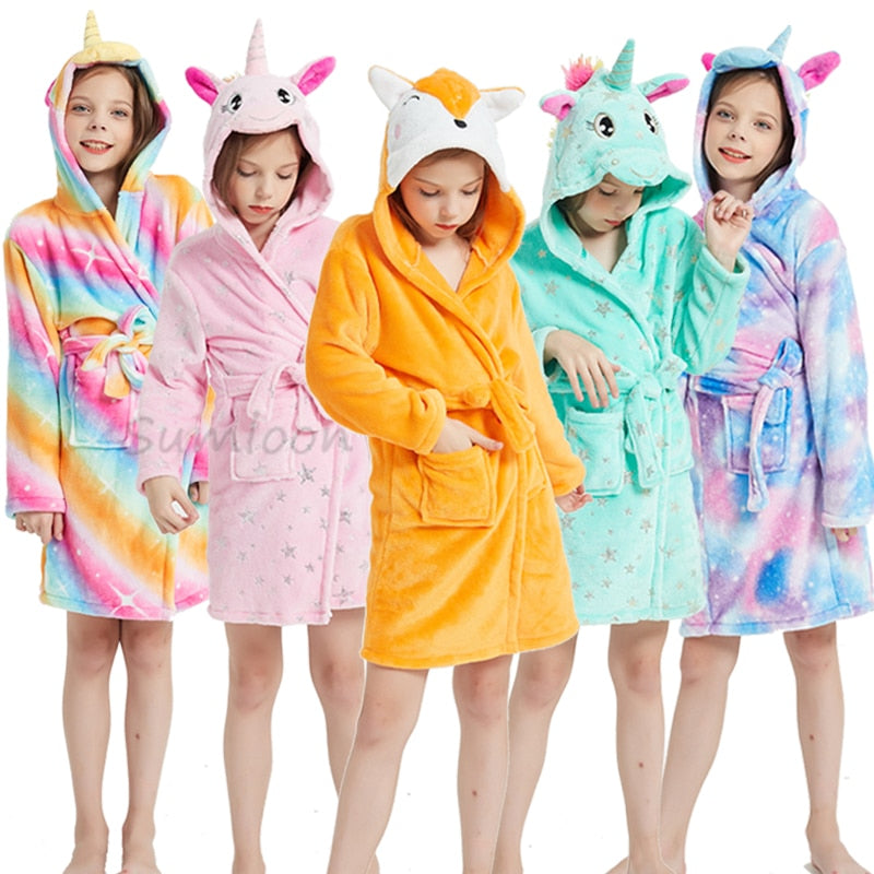 Avelena | Kinder Einhorn Bademantel