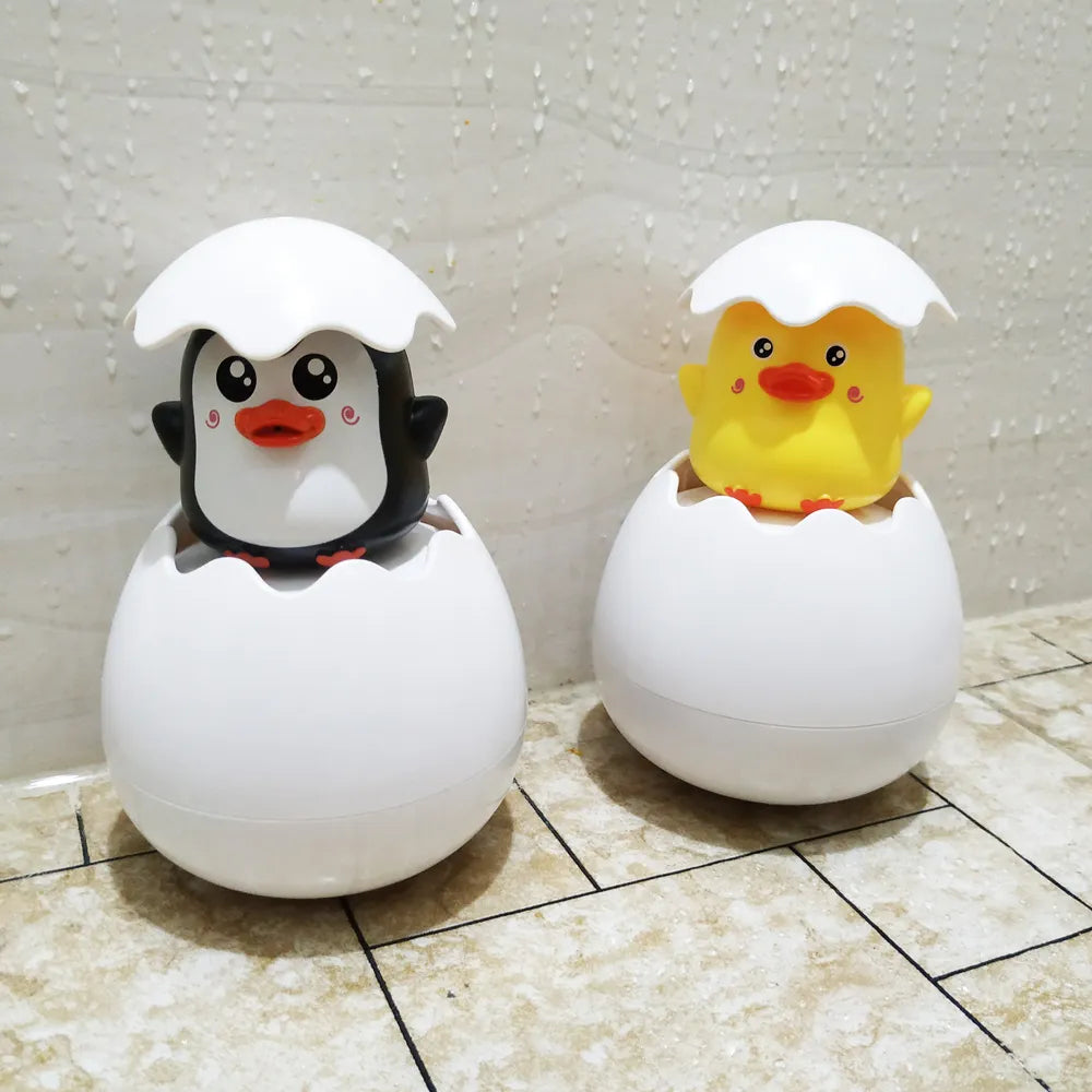 Avelena | Baby Bade Spielzeug Kinder Süße Ente und Pinguin Ei