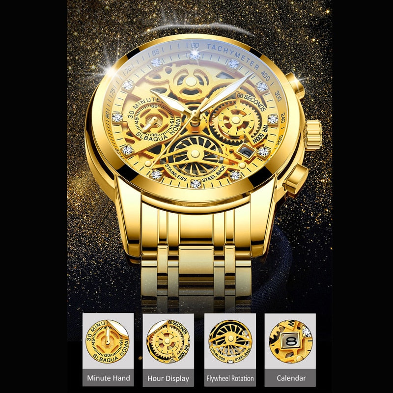 Avelena | Stilvolles Herrenarmbanduhr mit Schwarzem Design