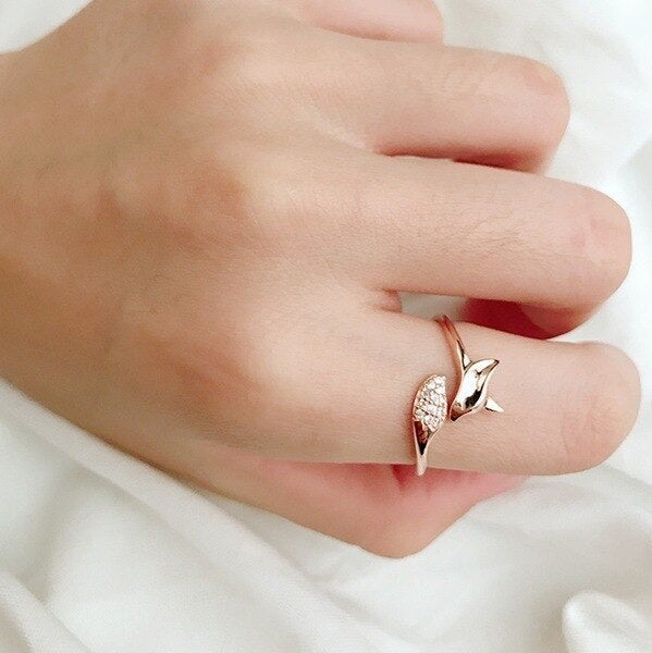 Avelena | Rose Silberfuchs Ring Finn ()