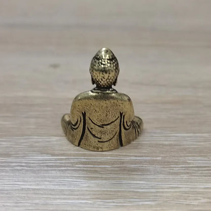 Avelena | 10 Stück Mini Messing sitzende Buddha Statue Figur für Reise Buddhismus Anbetung Zuhause Büro Schreibtisch Dekoration
