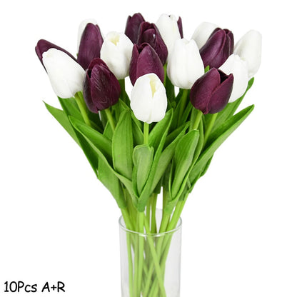 Avelena | Künstlicher Blumenstrauß mit Tulpen, Dekoration (10 Stück)