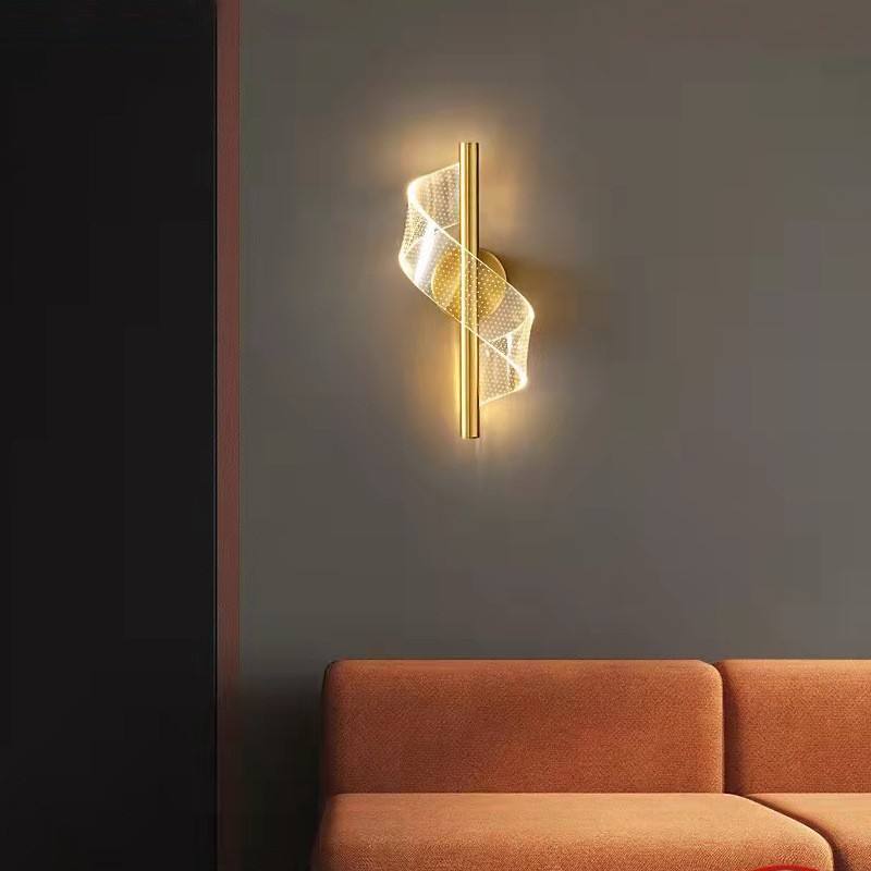 Avelena | Luxus Glas Wandlampe mit Kerzenhalter
