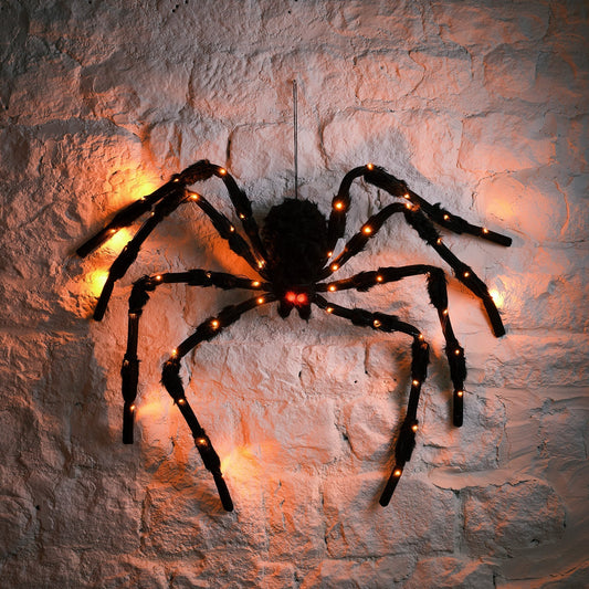 Avelena | 1,5m LED Halloweendeko Spinnenfigur
