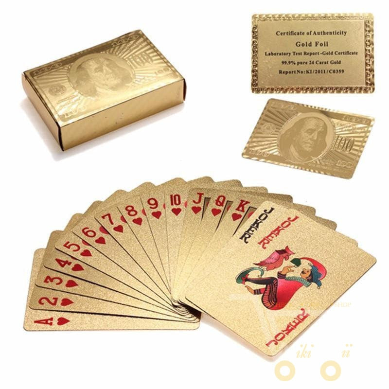 Avelena | 24K Vergoldete Spielkarte mit Holzbox