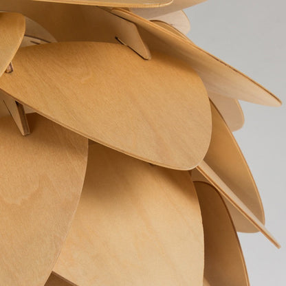 Avelena | Handgefertigte Holz Pinienzapfen Pendelleuchte