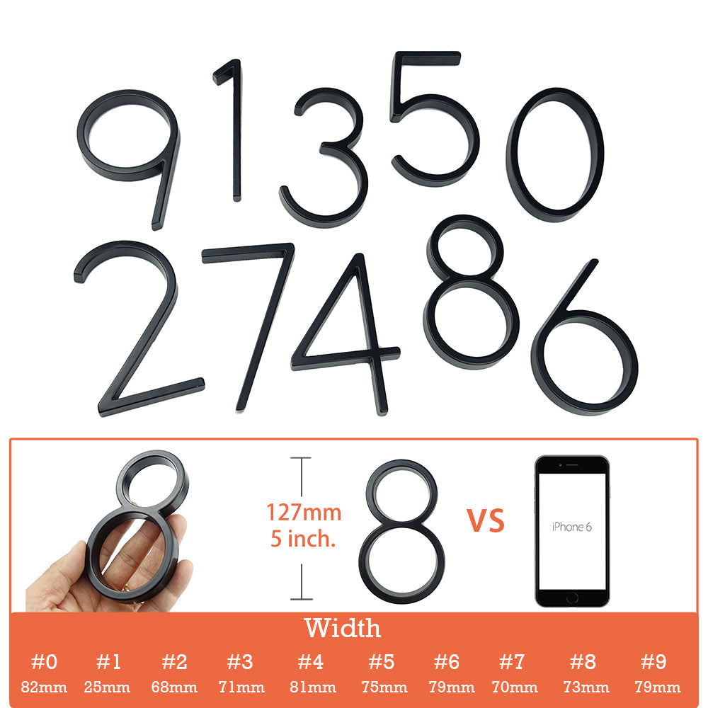 Avelena | Große moderne Metallhausnummer Adresszubehör