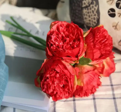 Avelena | Große Pfingstrose Seidenblumenstrauß Set