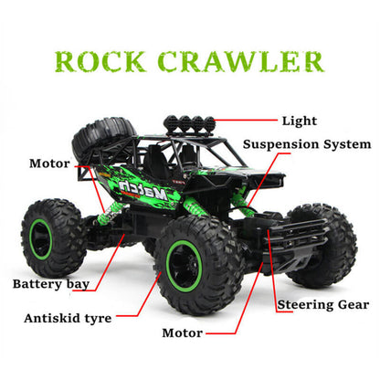 Avelena | Ferngesteuertes Auto, 4x4, Monstertruck, Rock Crawler, 2,4 G, Offroad-Kletterauto