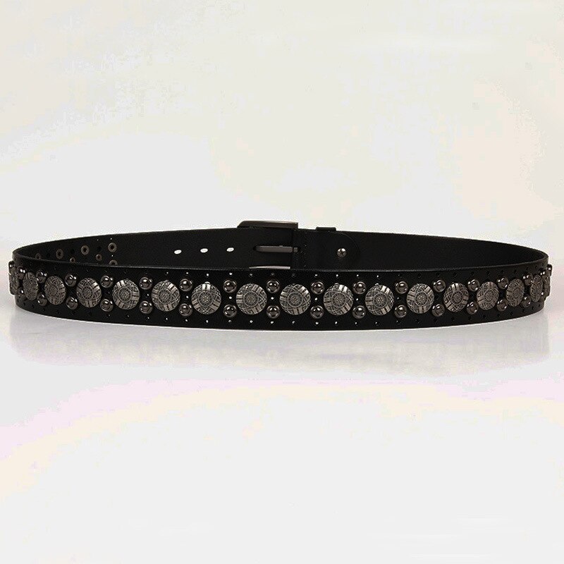 Avelena | Punk Riegel Cowboy Gürtel für Männer