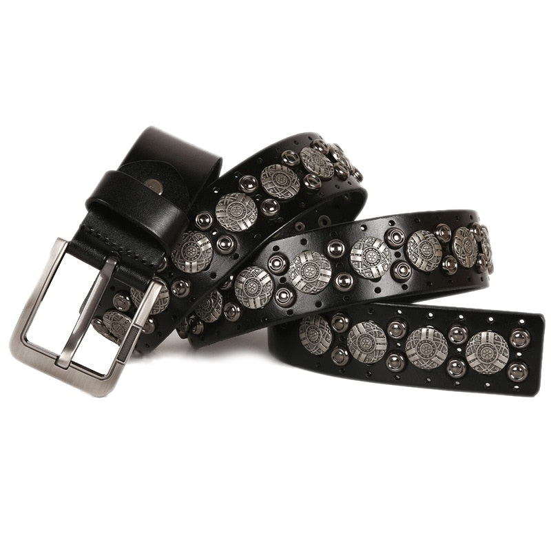 Avelena | Punk Riegel Cowboy Gürtel für Männer