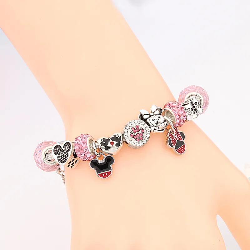 Avelena | Damen Kristall Perle Charme Armreifen