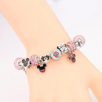 Avelena | Damen Kristall Perle Charme Armreifen