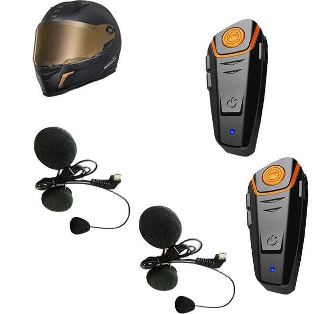 Avelena | Wasserdichtes Bluetooth-Motorrad-Intercom mit FM & 1000M Reichweite – RoadLink