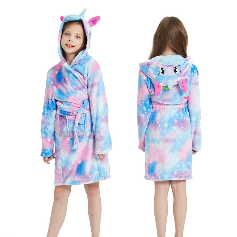 Avelena | Kinder Einhorn Bademantel