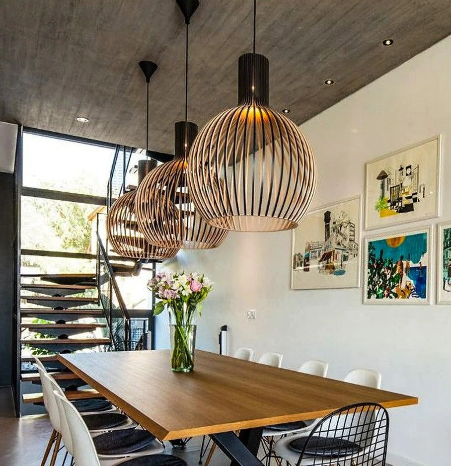 Avelena | Handgefertigte Holz-Pendelleuchte