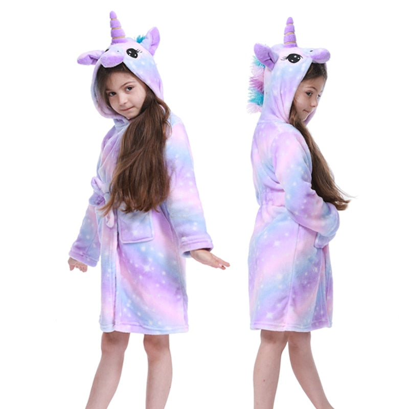 Avelena | Kinder Einhorn Bademantel