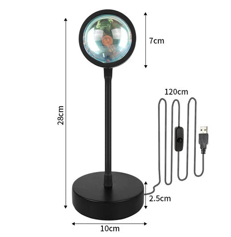 Avelena | Sonnenuntergang Lampe - Luminex - USB Angetrieben - Regenbogen Projektion