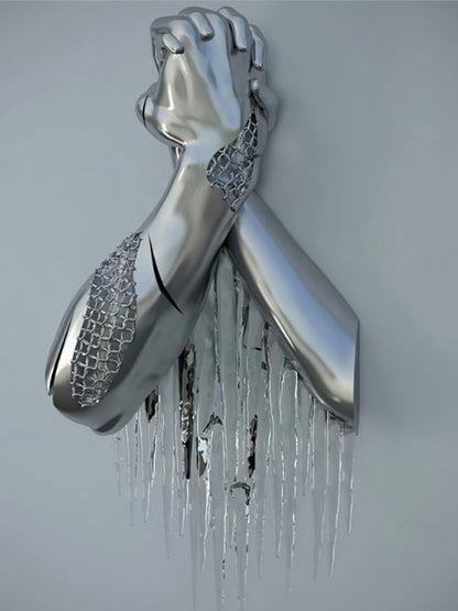 Avelena | Metallfigur Statues Stile Abstraktes Leinwandgemälde Paare Wandkunst Liebes-Skulptur Poster Druck Wohnkultur Wohnzimmer Geschenke