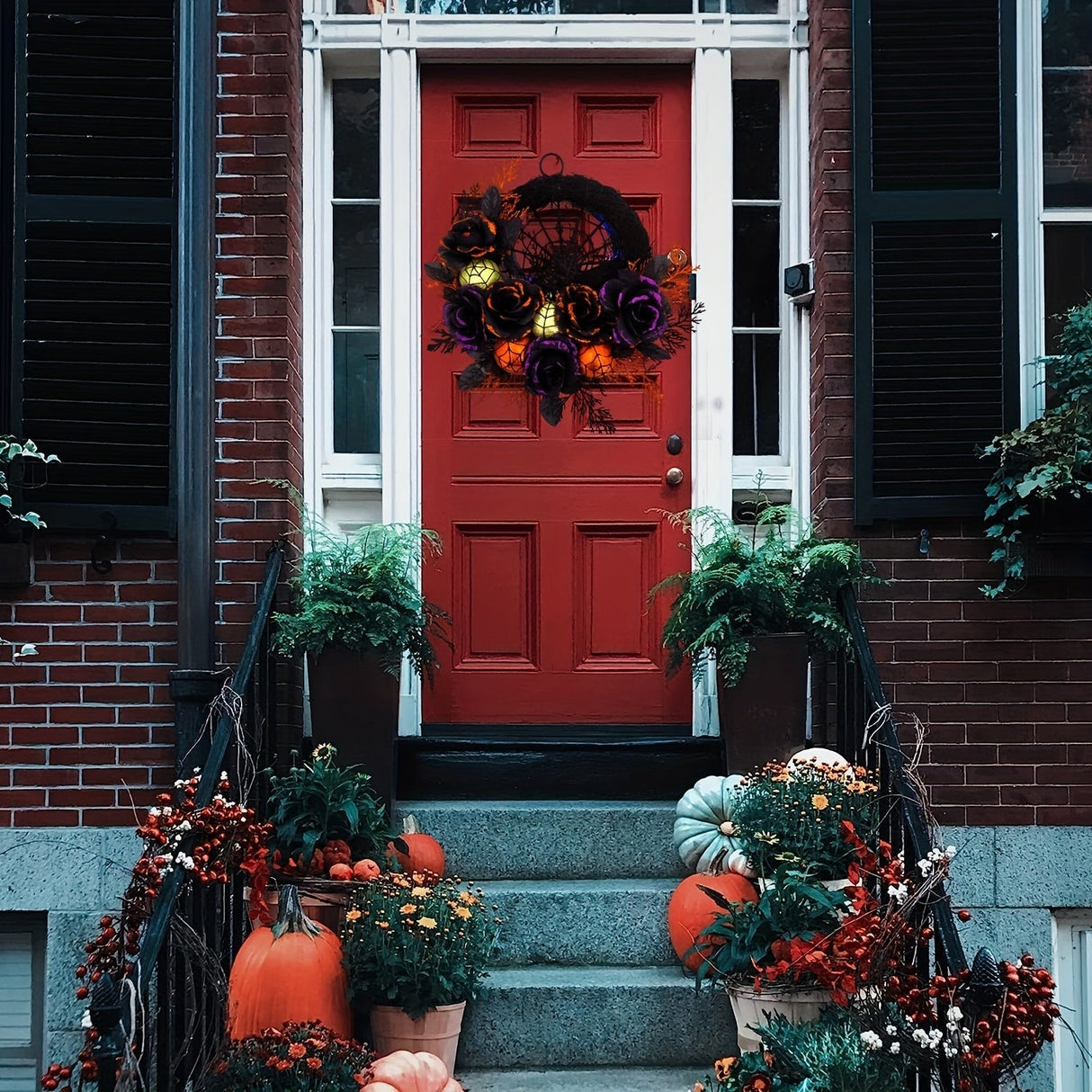 Avelena | Spiderweb Halloween Kranz – Dekorativer Innenkranz für Türen und Wände