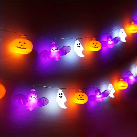 Avelena | Spooky Halloween Lichterkette – Batteriegespeistes Kürbisdesign