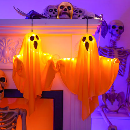 Avelena | Spooky Halloween Stoffgeist Hängeleuchten für Partyschmuck
