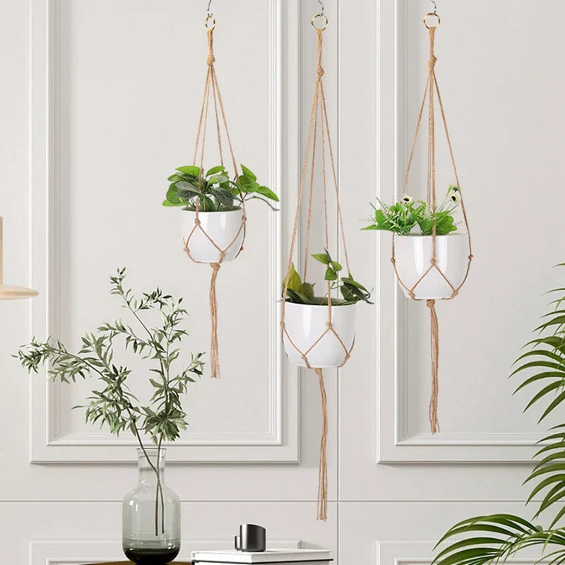 Avelena | Makramé-Pflanzen Stimmungsvolle Dekoration für Den Garten Oder Balkon Handgefertigtes Kunstwerk