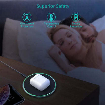 Avelena | 30W Schnelles kabelloses Ladepad | Premium USB C Ladekabel MagSafe Ladegerät für Apple iPhone, Samsung & Android - Fast Wireless Charging Pad
