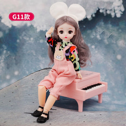 Avelena | Charmante 30Cm Bjd Puppe Winterkleid Set