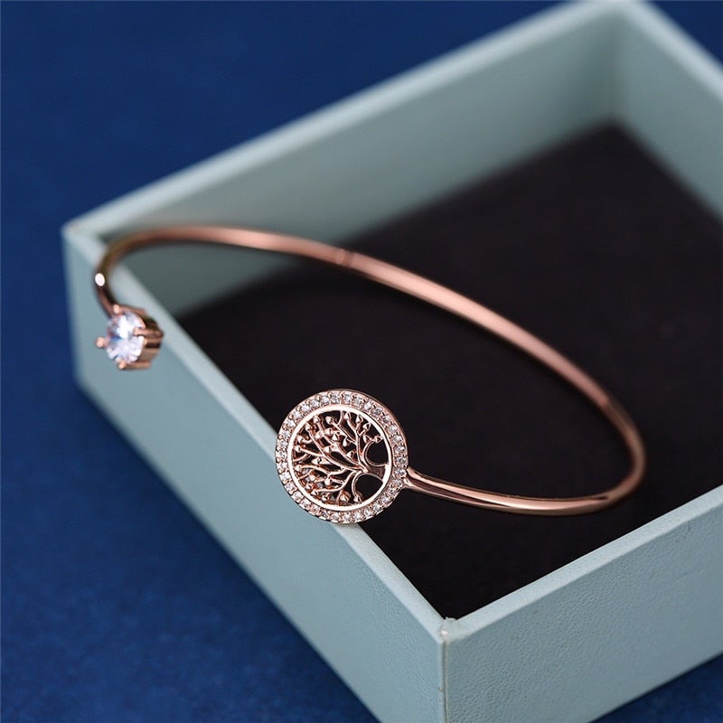 Avelena | Verstellbares Lebensbaum Armband Elowen