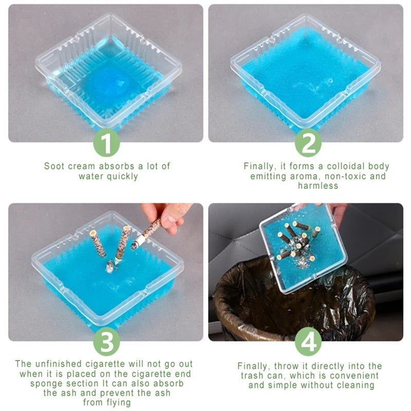 Avelena | Einweg-Praktischer Aschenbecher Geruchsentfernung Saubere Luft Sand Gel