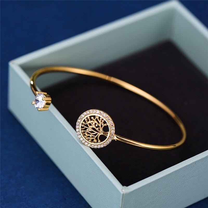 Avelena | Verstellbares Lebensbaum Armband Elowen