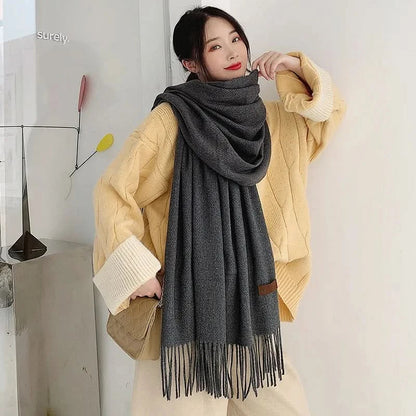 Avelena | Damen Baumwoll Winter Schal – Weich, Warm, Eleganter Stil